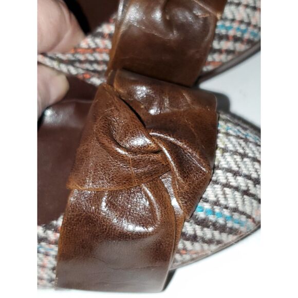 Miss Me Razzle Women's Shoes Cone Heel Tapestry Faux Leather Career Evening 6 - Picture 7 of 12